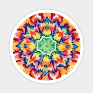 Colorful kaleidoscope mandala Magnet